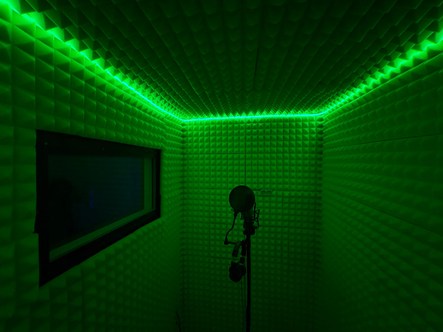 Cabina de grabación tratada